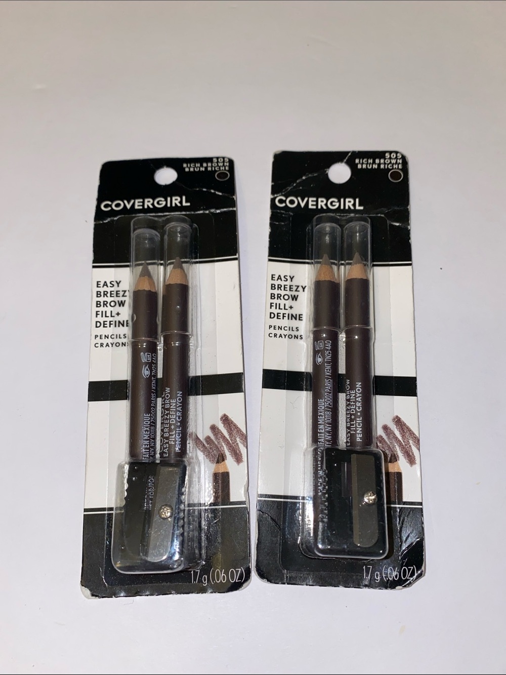 Covergirl Easy Breezy Brow Fill + Define Pencils Set Rich Brown